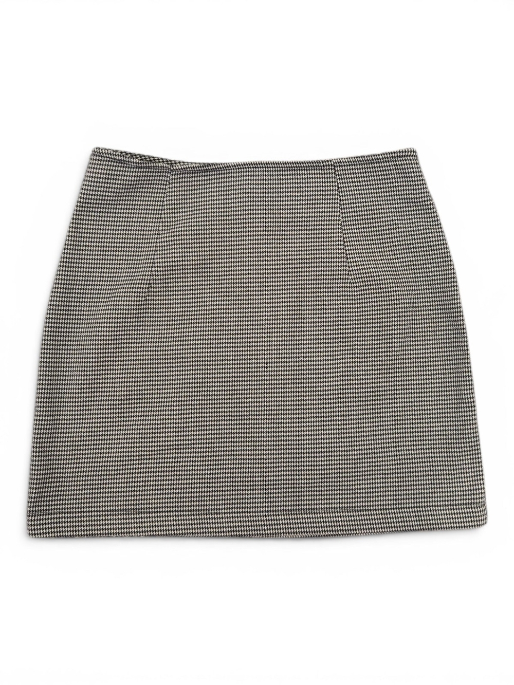 Brandy Melville Black and White Houndstooth Mini Skirt